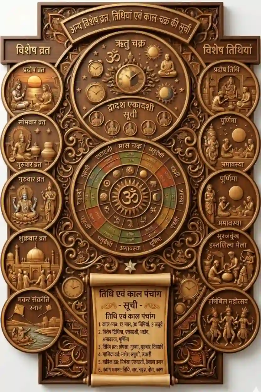 अन्य विशेष व्रत, तिथियाँ एवं काल-चक्र